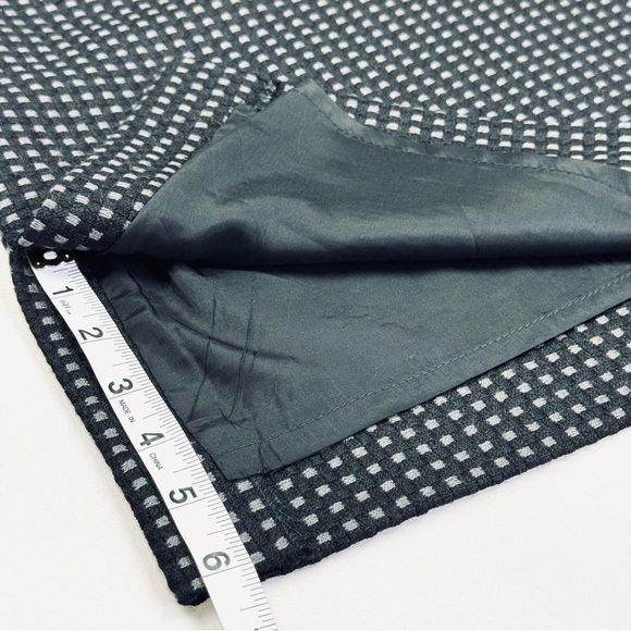 Ellen Tracy Wool Check Tweed Tailored Pencil Skirt - Picture 4 of 9